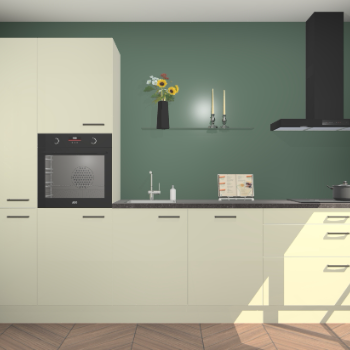 Magnolia hoogglans keuken Brussel 28296