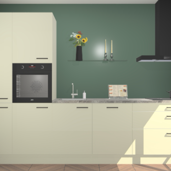 Magnolia hoogglans keuken Brussel 28302