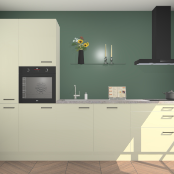Magnolia hoogglans keuken Brussel 28308