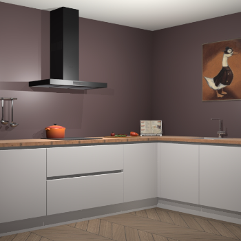 Zijdegrijze greeploze keuken Canberra 28504