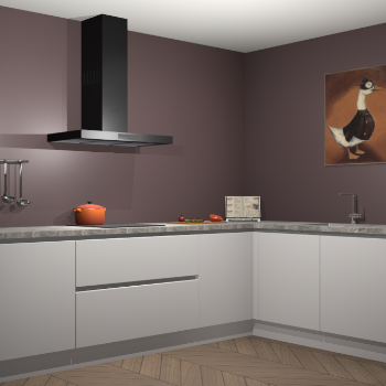 Zijdegrijze greeploze keuken Canberra 28561