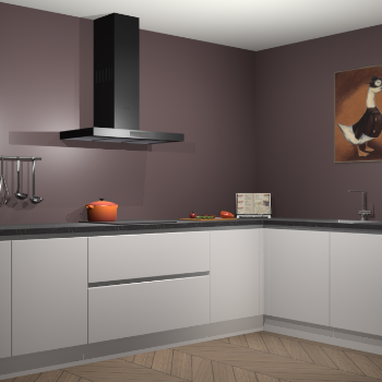 Zijdegrijze greeploze keuken Canberra 28573