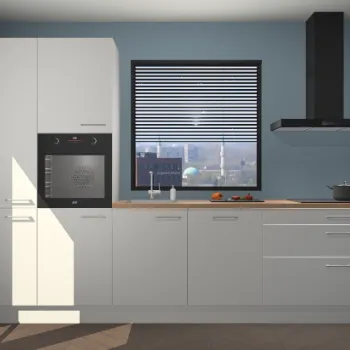 Zijdegrijze keuken Brussel 28508
