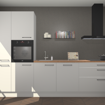 Zijdegrijze keuken Brussel 28511