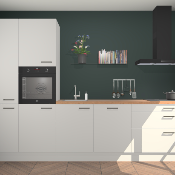 Zijdegrijze keuken Brussel 28512