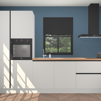 Zijdegrijze greeploze keuken Brussel 28513