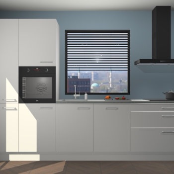 Zijdegrijze keuken Brussel 28514