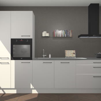 Zijdegrijze keuken Brussel 28517