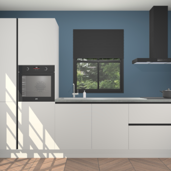 Zijdegrijze greeploze keuken Brussel 28519