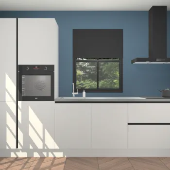 Zijdegrijze greeploze keuken Brussel 28519