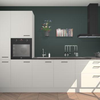 Zijdegrijze keuken Brussel 28524