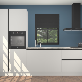 Zijdegrijze greeploze keuken Brussel 28531