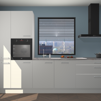 Zijdegrijze keuken Brussel 28532