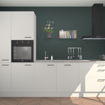 Zijdegrijze keuken Brussel 28536