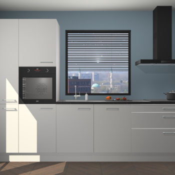 Zijdegrijze keuken Brussel 28538