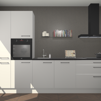 Zijdegrijze keuken Brussel 28541