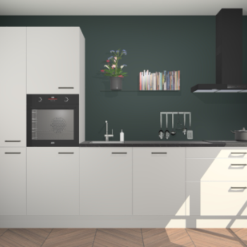 Zijdegrijze keuken Brussel 28542