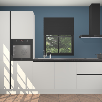 Zijdegrijze greeploze keuken Brussel 28543