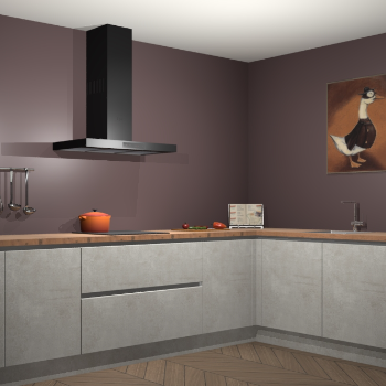 Beton opaal greeploze keuken Canberra 28689