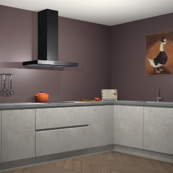 Beton opaal greeploze keuken Canberra 28695