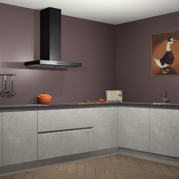 Beton opaal greeploze keuken Canberra 28701