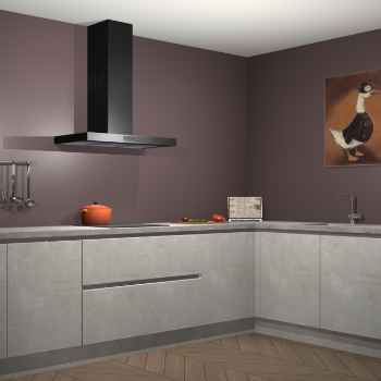 Beton opaal greeploze keuken Canberra 28713