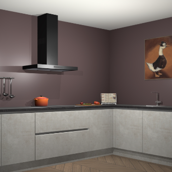 Beton opaal greeploze keuken Canberra 28719