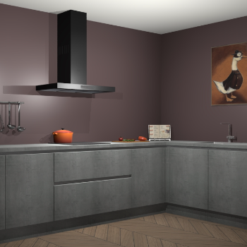 Beton parelgrijs greeploze keuken Canberra 28734