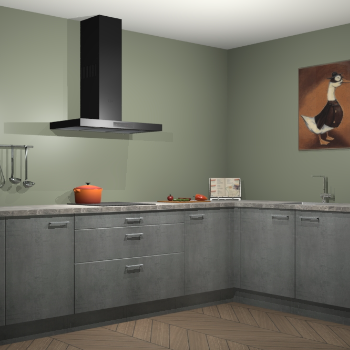 Beton parelgrijs keuken Canberra 28745