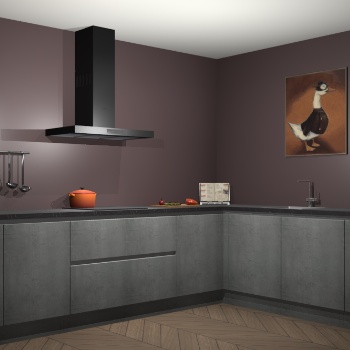 Beton parelgrijs greeploze keuken Canberra 28758