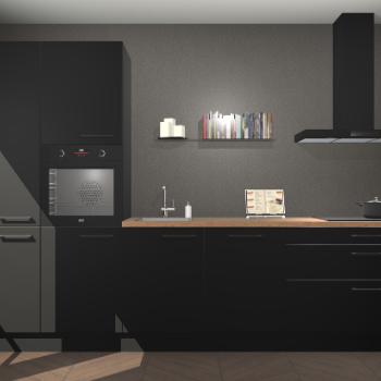 Zwarte keuken Brussel 28785