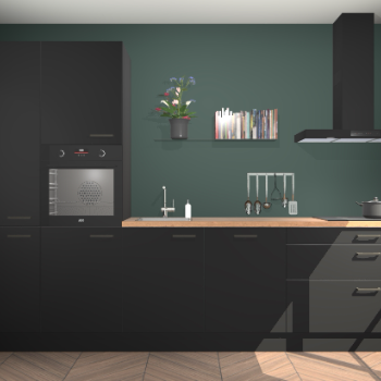 Zwarte keuken Brussel 28786