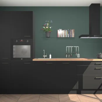 Zwarte keuken Brussel 28786