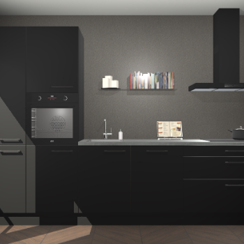 Zwarte keuken Brussel 28791