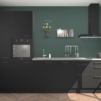 Zwarte keuken Brussel 28792