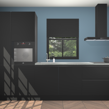 Zwarte greeploze keuken Brussel 28793