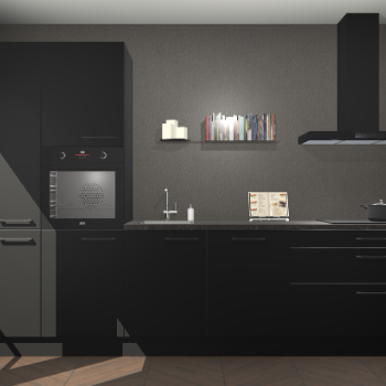 Zwarte keuken Brussel 28797