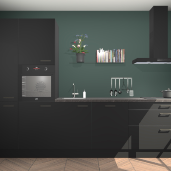 Zwarte keuken Brussel 28798