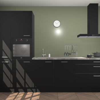 Zwarte keuken Brussel 28801