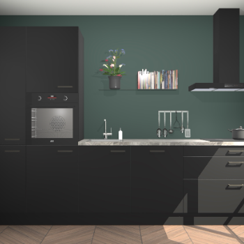 Zwarte keuken Brussel 28804