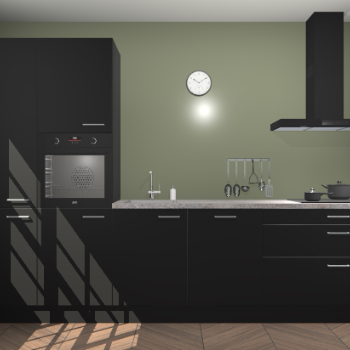 Zwarte keuken Brussel 28807