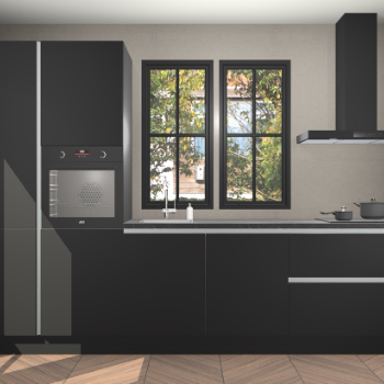 Zwarte greeploze keuken Brussel 28814