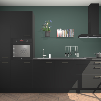 Zwarte keuken Brussel 28816