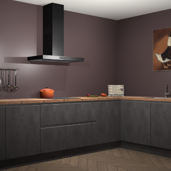 Beton antraciet greeploze keuken Canberra 28857