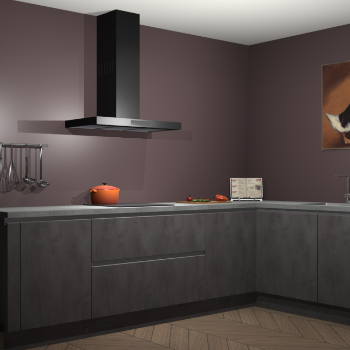 Beton antraciet greeploze keuken Canberra 28863