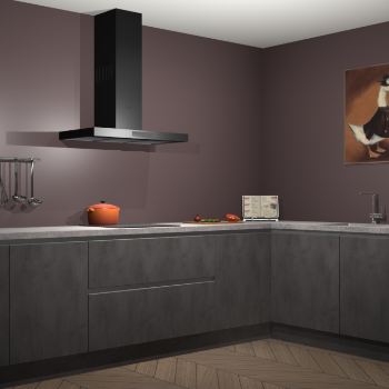 Beton antraciet greeploze keuken Canberra 28881