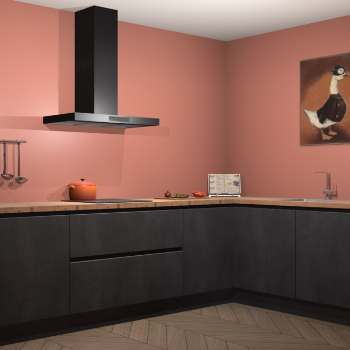 Beton zwarte greeploze keuken Canberra 28897