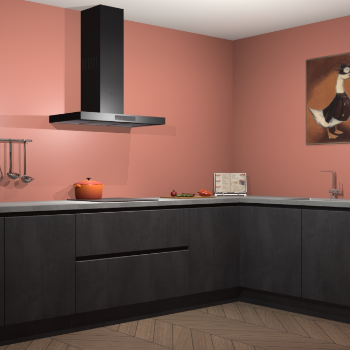 Beton zwarte greeploze keuken Canberra 28903