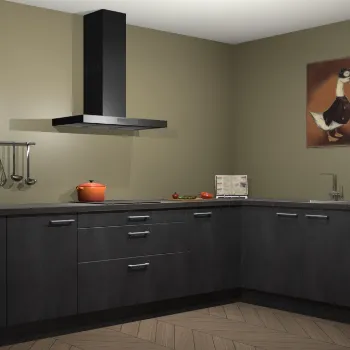 Beton zwarte keuken Canberra 28904
