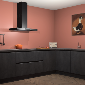 Beton zwarte greeploze keuken Canberra 28909